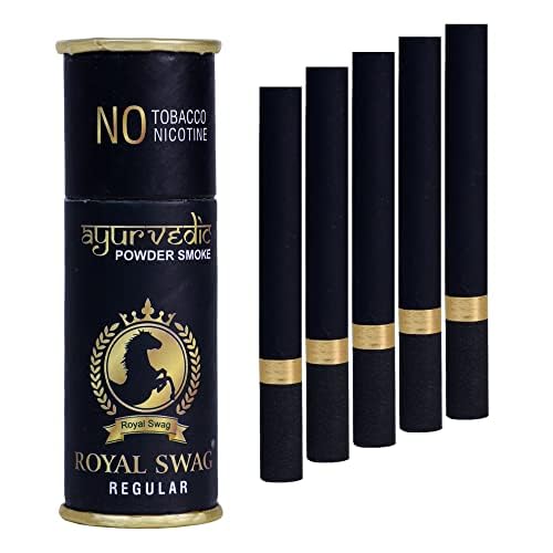 Royal Swag Ayurvedic & Herbal Cigarette Regular Flavour (05 Sticks) With 20ml Shot - Smoking Cessasion Royal Swag Ayurvedic & Herbal Cigarette Regular Flavour (05 Sticks) With 20ml Shot - Smoking Cessasion