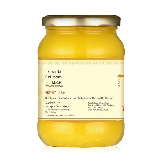 Pure Shudh Desi Ghee By Gayatari Nand | Natural & Healthy Vedic Bilona Method Desi Ghee Good For Brain Health | (1 Litre) 33.8 Ounce | Jar Pack Pure Shudh Desi Ghee By Gayatari Nand | Natural & Healthy Vedic Bilona Method Desi Ghee Good For Brain Health | (1 Litre) 33.8 Ounce | Jar Pack