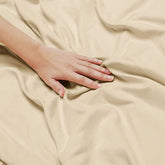 Premium Microfiber Plain Double Bedsheet With 2 Pillow Covers - Size 90 X 95 Inches, Ivory | 300 Thread Count - Double Bedsheet Perfectly Soft