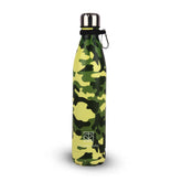 Vacuum Insulated Stainless Steel Cola Bottle For School, College, Office | Yellow & Green, 1 Liter - Double Walled Vacuum, Hot & Cold Temperature, Leak Proof, BPA-Free