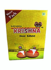 Pure Krishna Desi Ghee By Savaria | Rich Source Of Protein Fiber Healthy Desi Cow Ghee Good For Garnishing | (1 Litr) 33.8 Ounce | Box Pack