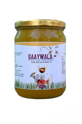 Premium Natural Cow Ghee By Gaaywala | Good Source Of Protein Fiber Healthy Pure Desi Cow Ghee Perfect For Rotis | (500ml) 16.9 Ounce | Jar Pack