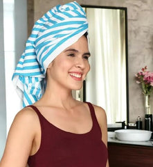 Sathiyas Supreme Turkish Cotton Bath Towel 600 Gsm -Set Of 2 (Lavender & Blue)