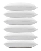 Microfiber Soft White Pillows, Pillows For Sleeping, King Size - 16x24 Inch | For Neck Support, Optimal Back & Head Support | For Long-Lasting Use - Pack Of 6