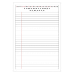A4 Size, Pads, Writing Notepads, 50 Single Side Ruled & Unruled Sheets Per Pad, Pads, White, 2pcs