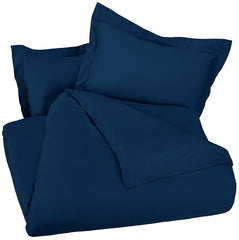 Microfiber Bedsheet With 1 Pillow Cover - Size 60 X 90 Inches, Navy Blue | 300 Thread Count - Daily Use Perfect Plain Single Bedsheet