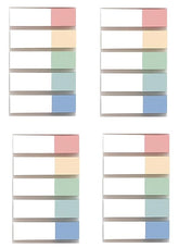 Colorful Sticky Book Index Tabs, Transparent Writable Page Markers, Multicolor - 400 Pcs