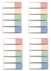 Colorful Sticky Book Index Tabs, Transparent Writable Page Markers, Multicolor - 400 Pcs