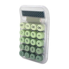 Td Creation Big 12 Digit Desktop Calculator | Sensitive Big Buttons, Battery & Solar Powered, Ideal For Home And Office Use (Omber Green)