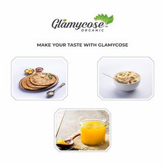 Natural Premium Desi Cow Ghee By Glamycose | High In Protein Fiber Healthy Desi Ghee For Boost Immunity | (1 Litr) 33.8 Ounce | Box Pack