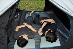 Memory Foam Travel Pillow, Camping & Airplane Road Trips Pillow, Sky-Blue - 14 L X 12 W X 3 H Inch | For Neck & Back Support | Lightweight With Washable Pillow Cover, Soft Pillow