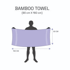 Wakefit Bamboo Bath Towel 400 Gsm | Large Size Bath Towel For Men & Women (Winter Navy)