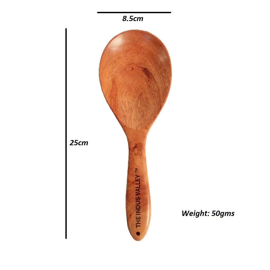 Brown Neem Wood Ladles - Wooden Flip, Spatula, Ladle For Cooking Dosa, Roti, Chapati | Kitchen Tools - No Harmful Polish, Handmade | Cookware - Neem Wood, Set Of 3 Brown Neem Wood Ladles - Wooden Flip, Spatula, Ladle For Cooking Dosa, Roti, Chapati | Kitchen Tools - No Harmful Polish, Handmade | Cookware - Neem Wood, Set Of 3