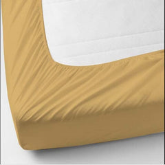 Stripes Double Fitted Bedsheet With 2 Pillow Covers - 72 X 75 Inches, Beige | Comfort & Luxury With Bedsheet | Soft & Comfortable Surface