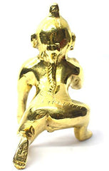 Laddu Gopal Brass Idol, Bal Gopal, Thakur Ji Idol, Gold, Brass, Idol - Size No.2, Baby Krishna Murti, Made In India, Handmade, Occasion, God Idols, Makhan Chor, Janmashtami Specials
