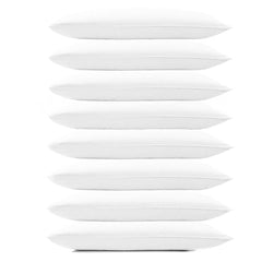 Polyester Microfiber Pillow Filler Combo, For Bedroom, Bed Pillow, King Size - 18 X 28 Inch | Neck Support, For Side, Back & Stomach Sleeper | Useful For Everyone, Washable - Pack Of 8