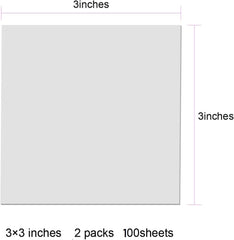 100 Sheets Transparent Sticky Notes, Waterproof Memo Sticky Notes For Office - 3 X 3 Inch
