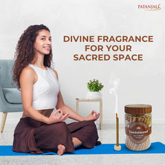 Patanjali Aastha Sandal Dry Dhoop Stick, With Exquisite, Soothing & Long Lasting Aroma | 200gm