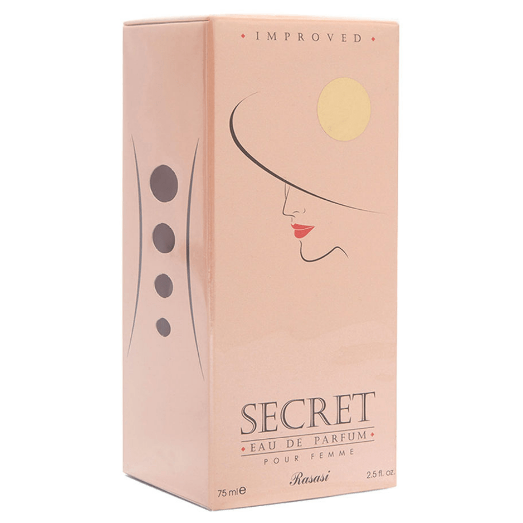 Rasasi Secret Pour Femme Eau De Parfum 75ml 2.5 Fl.oz. Women Fragrance | Long Lasting Rasasi Secret Pour Femme Eau De Parfum 75ml 2.5 Fl.oz. Women Fragrance | Long Lasting