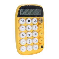 Onprix 10-digit Scientific Mechanical Calculator Large LCD Display Office Calculators Cute Calculator Desktop Financial Office Calculator (14.8 X 9.2 Cm) (Yellow)