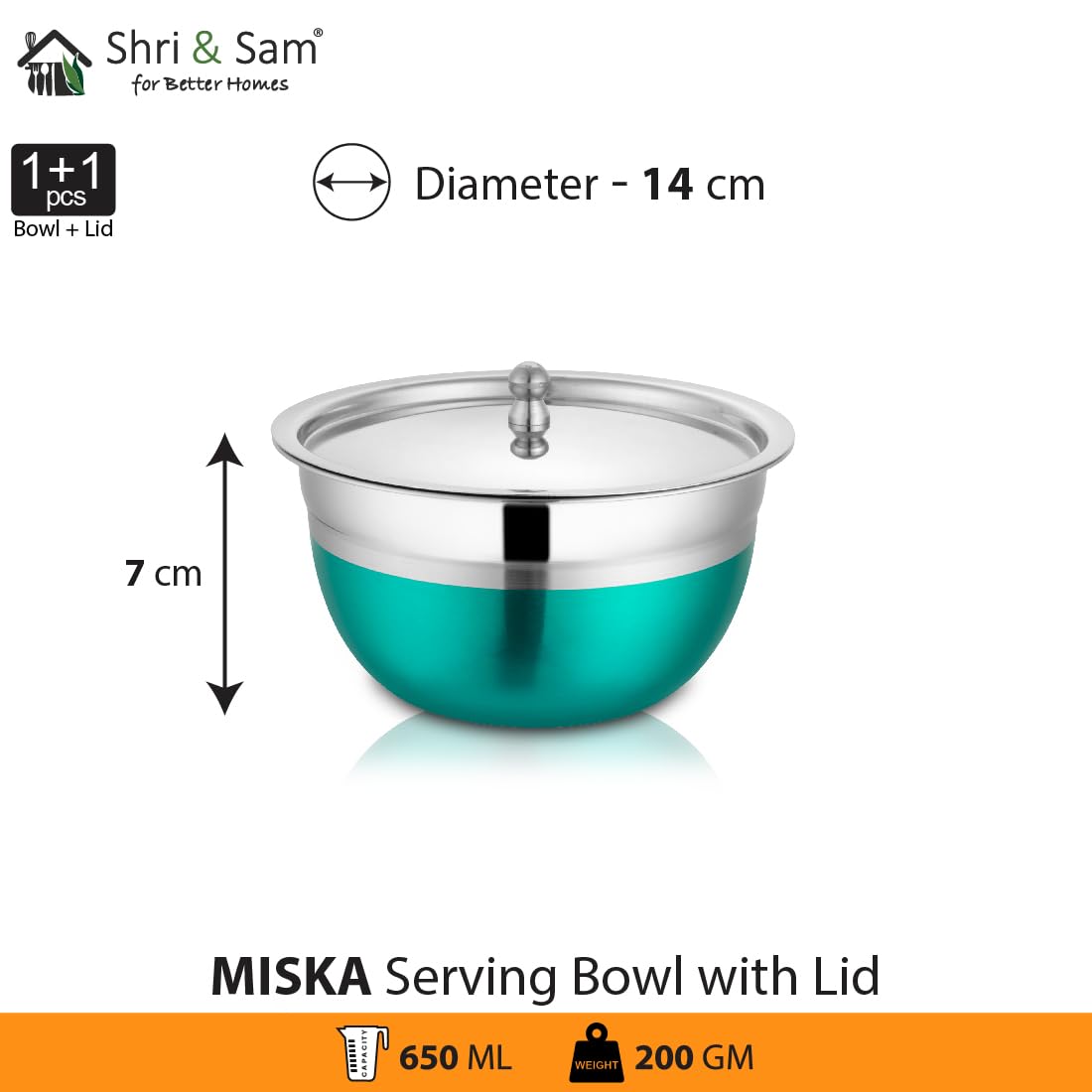 Stainless Steel Serving Bowl With Stainless Steel Lid Set Of 3 Pieces, Silver Multicolor | 650ml Each, Dishwasher Safe Stainless Steel Serving Bowl With Stainless Steel Lid Set Of 3 Pieces, Silver Multicolor | 650ml Each, Dishwasher Safe