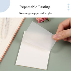 50 Sheets Transparent Sticky Notes Set 3 X 3 Inch | Material Office Stationery - Pack Of 1 Pcs