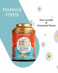 San-Cha Stress Relief Herbal Tea - 25 Biodegradable Herbal Tea Bags | Calms The Mind & Reduces Anxiety - Zero Caffeine, Environment Friendly