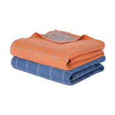 Doctor Towels, Banana Double Cloth Bath Towel, Super Soft & High Absorbency Towels For Sensitive Skin, Quick Dry Towels For Bath Large Size Pack Of 2 (Blue & Orange)