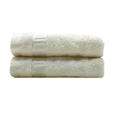 Mush Bamboo Hand Towels 600 Gsm | Ultra Soft, Absorbent & Quick Dry Towel For Gym, Travel, Sports & Yoga (Cream) Set Of 2