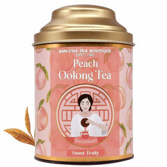 San-Cha Peach Oolong Tea - 50gm, 1.7 Ounce | Boost Metabolism Naturally & Aids Weight Management - Sweet & Fruity Notes | Low Caffeine