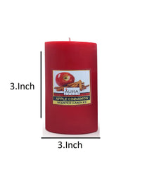APPLE CINNAMON HIGHLY FRAGRANCE PILLAR CANDLE | 3INCH*6INCH EACH CANDLE