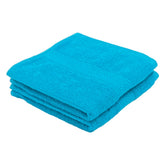 Patpug 100% Indian Ultra Soft Cotton Hand Towel 400 Gsm | For Gym, Workout, Yoga, Wash Basin (Teal) - 2 Piece