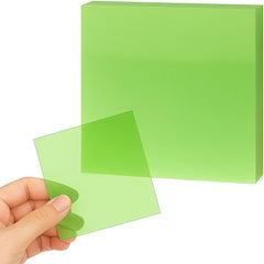 50 Sheets Transparent Sticky Notes, Colored Clear Self-adhesive Memo Pads – (Green)