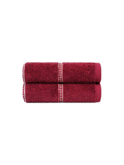 Mytrident Hand Towel Urban Comfort 400 Gsm | 100% Cotton Bath Towel (Rosie Wine)- Pack Of 2