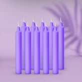 PURPLE ESPECIALLY MEANT HEALING, CHAKRAS, RITUAL CANDLE PACK OF 10 STICK CANDLES