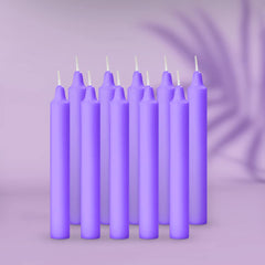 PURPLE ESPECIALLY MEANT HEALING, CHAKRAS, RITUAL CANDLE PACK OF 10 STICK CANDLES