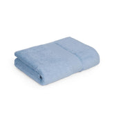 Feather & Spun Organic Cotton Bath Towel 650 Gsm | Lavender Fragrance Gots Certified Anti Microbial Fade Resistant Double Needle Stitch Towel (Skywave Blue)