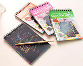 Scratch Notepad With Magical Rainbow Color, Notepad With Pencil Stick, Educational | Pack Of 3