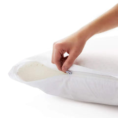 100% Natural Latex Regular Sleeping Bed Pillow, Soft Luxury Pillow, White - 40 X 60 Cm | For Side, Back & Stomach Sleepers | Medium Firmness Pillow, Breathable Inner Cotton Cover - Pack Of 2