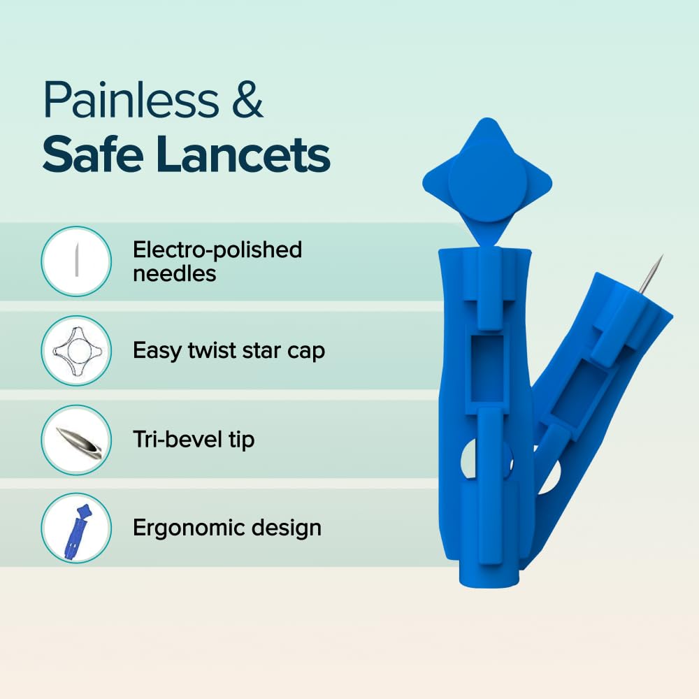 BeatO Curv Blood Glucose Test Strips & Lancets - 100 Strips + 100 Lancets BeatO Curv Blood Glucose Test Strips & Lancets - 100 Strips + 100 Lancets