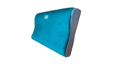 Orthopedic Memory Foam Pillow For Neck Pain, Cervical Contour Pillow For Sleeping, Green & Grey | Ergonomic Neck & Shoulder Support For Side & Back Sleepers | Washable Cover, Breathable