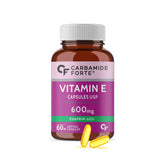 Carbamide Forte Vitamin E 600mg Capsules For Face And Hair , 100% Natural Vitamin E, Paraben Free | 60 Capsules 100gm 0.2lbs