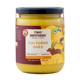 Organic Natural A2 Gir Cow Cultured Desi Ghee By Two Brothers Organic Farms | Naturally & Healthy Protein Fiber Desi Ghee Perfect For Glowing Skin | (500ml) 16.9 Ounce | Jar Pack