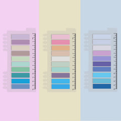 Transparent Sticky Notes Tabs, Index Sticky Tabs, 30 Colors Book Tabs, Multicolor - 3 Sheets