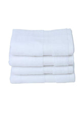 Bianca Ultra Soft Zero Twist 100% Cotton Towel Hand Towel 480 Gsm | Super Absorbent, Fluffy, Aerocore Organic Technology - For Men, Women, Gym, Kitchen (White)- Pack Of 4