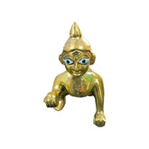 Laddu Gopal God Idol, Thakur Ji, Bal Gopal Ji Statue, Gold, Brass, Size - No.1, Traditional Deign, Home DƩcor, Best Gift Option, All Festival & Occasions Statue