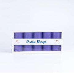 OCEAN BREEZE FRAGRANCE PILLAR CANDLE SET OF 5 | LONG BURNING TIME | GIFT SET
