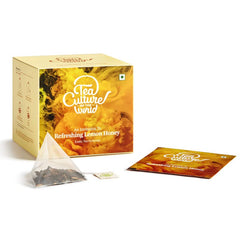 Tea Culture Of The World Refreshing Lemon Honey Green Tea - Pack Of 2 X 16 Tea Bags | Comforting & Refreshing Flavor - Natural Aroma, 100% Whole Leaves, No Dust | High Caffeine