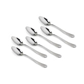 Stainless Steel Decoline Dinner Spoon Set Of 6, Chrome | Kitchen Cutlery - Serve Ware & Tableware, Dishwasher Safe
