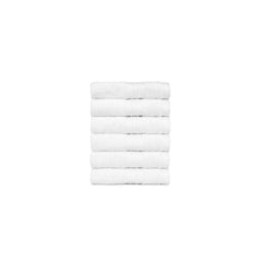 Trident Soft Comfort Air Rich 100% Cotton Face Towel 500 Gsm | Highly Absorbent Towels For Men/Women, 6 Pcs (White)